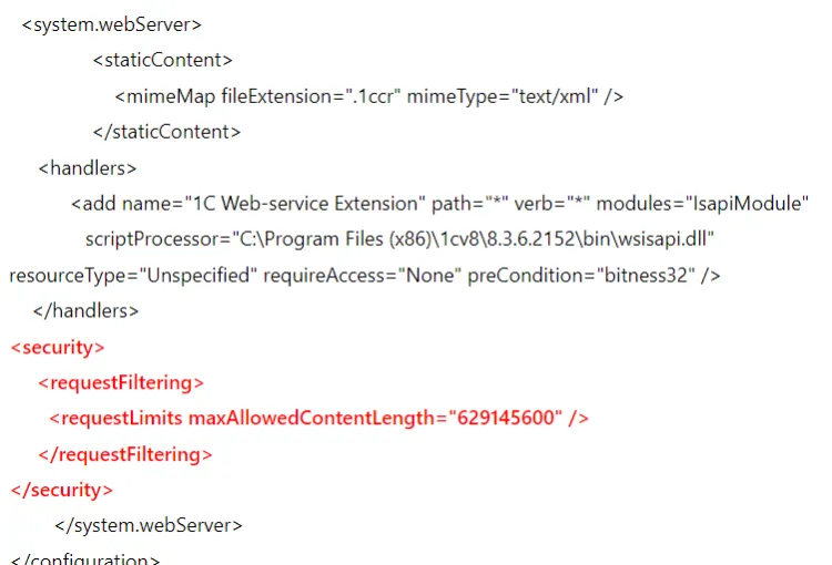 Eroare 404 la introducerea configurației în stocare